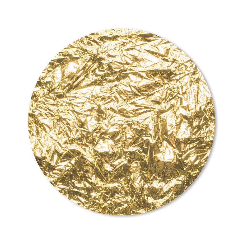 MuchoWow Mauspad Mousepad Goldfolie mit faltiger Textur 20x20 cm - Mousepads - Maus Mat - Pad - Mausunterlage - Schreibtischmatte