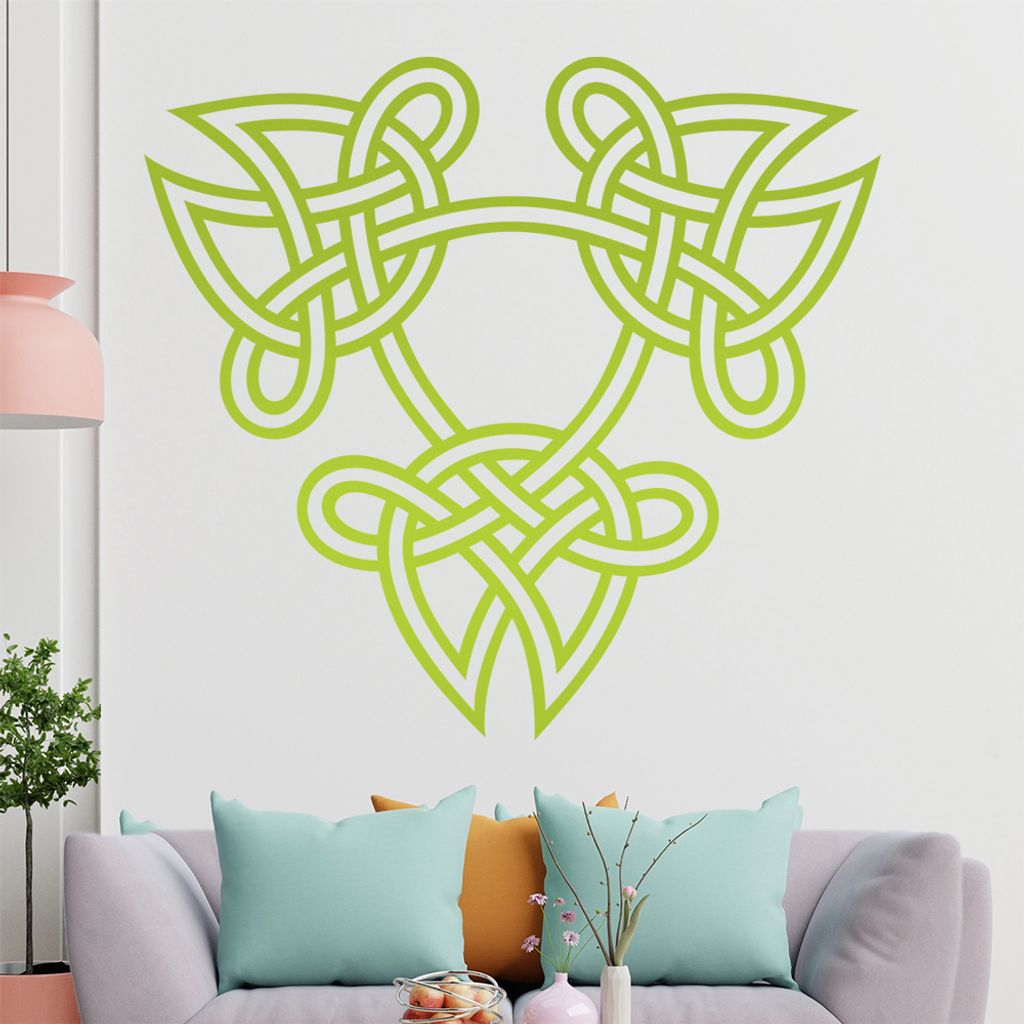keltischer Knoten - Knotenmuster Wandtattoo in 6 Größen - Wandaufkleber Wall Sticker - Dekoration, Küche, Wohnzimmer, Schlafzimmer, Badezimmer