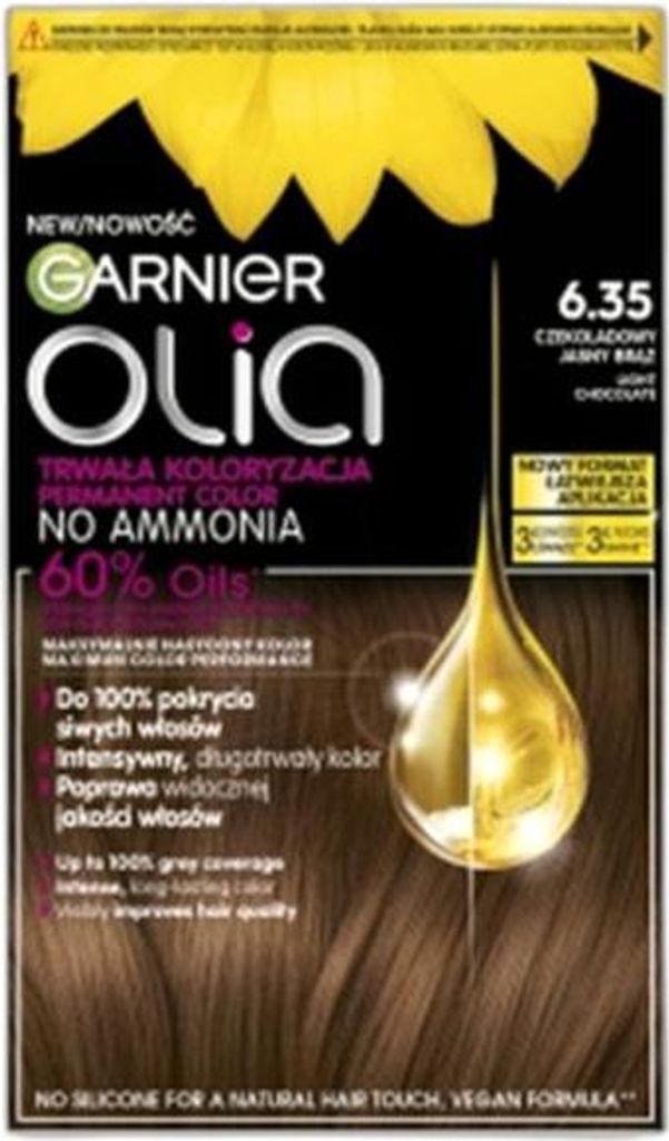 Garnier Olia Farba do włosów 6.35 Czekoladowy Jasny Brąz
