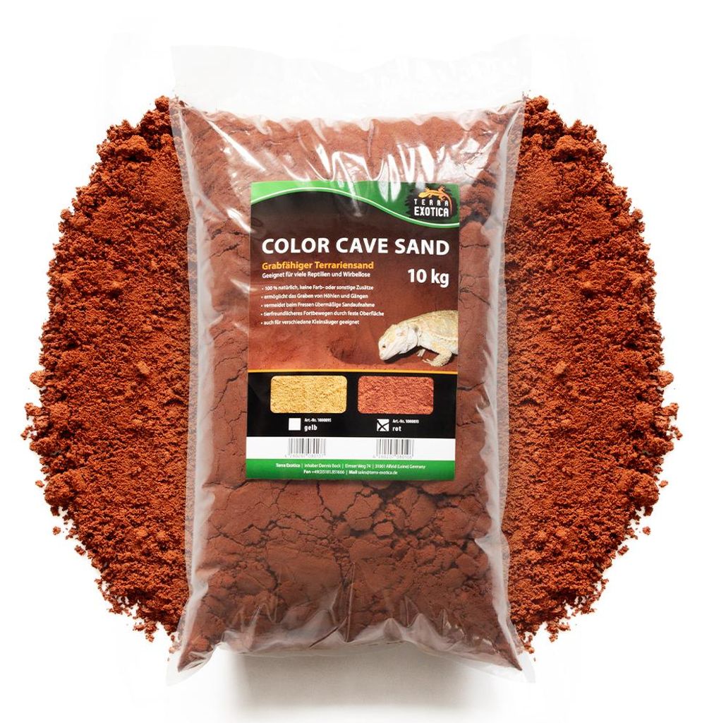 Terra Exotica Color Cave Sand Rot 10 kg – Grabfähiger Produktbild 