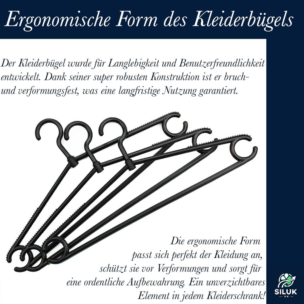 Siluk_ Kleiderbügel Wäschebügel Kunststoff drehbar Produktbild 3