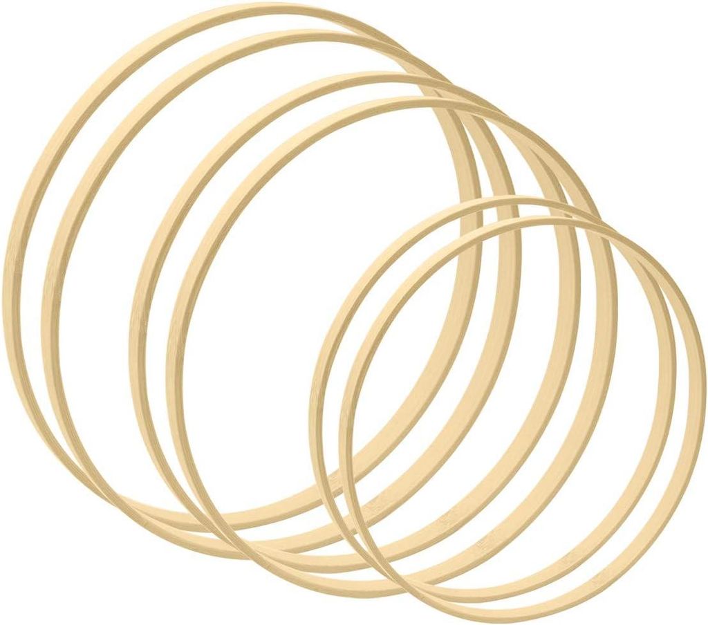 Bambusringe 20/25/30 cm, Holzreifen für Hochzeitskränze und Wanddekorationen