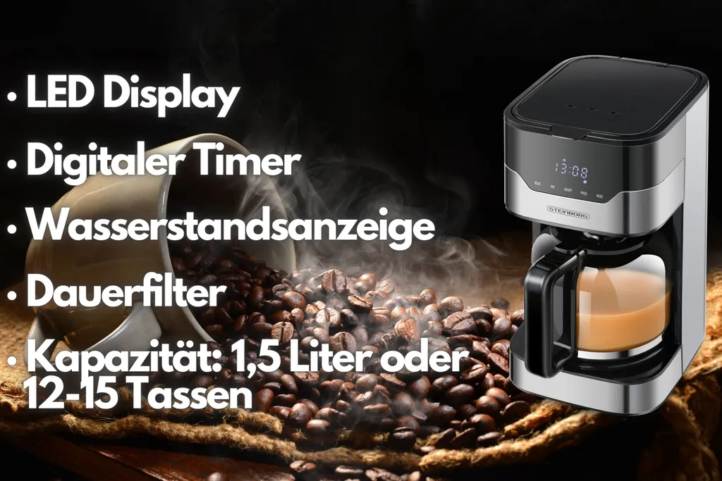 Machine à Café Programmable Steinborg : Votre Café Prêt dès le Réveil - 9