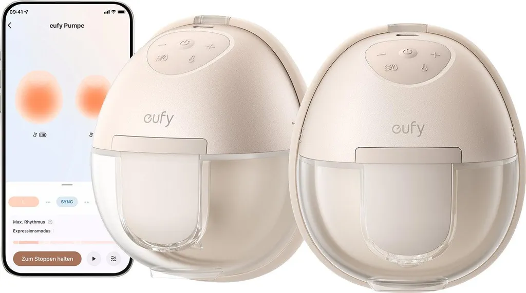 Tire-lait portable eufy S1 Medium : l'innovation mains libres pour maman
