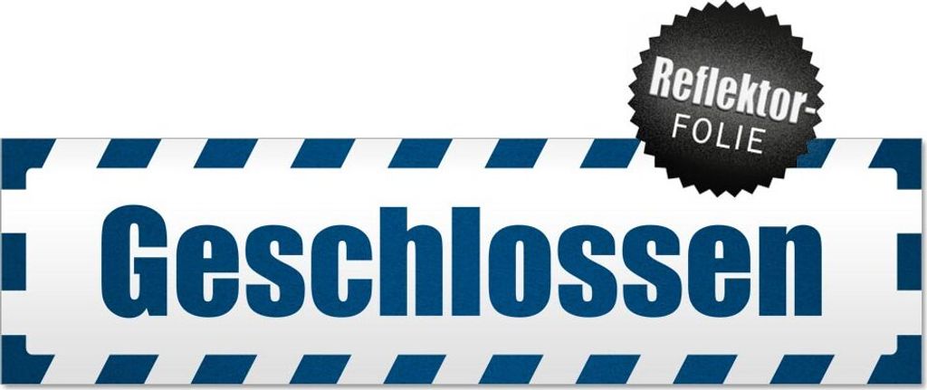 Geschlossen gestreift Magnetschild Schild magnetisch