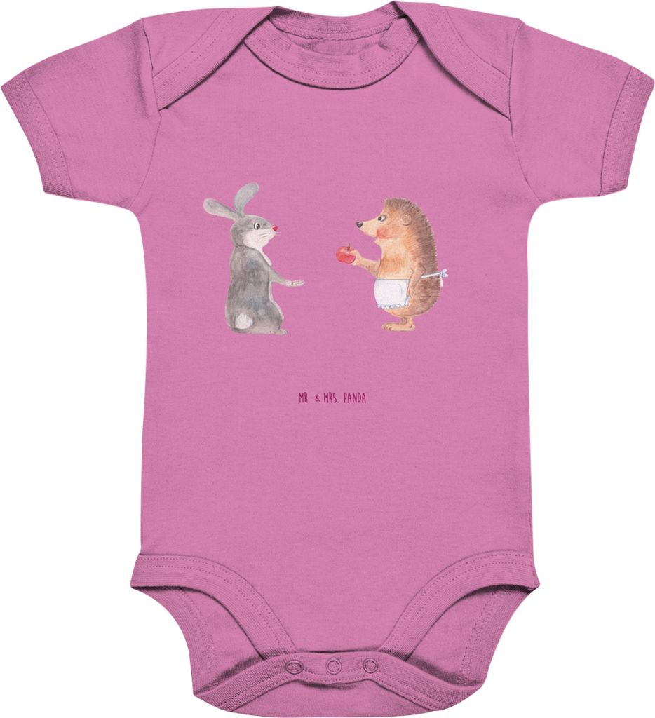 Mr. & Mrs. Panda overall baby Hase Igel 6. - 12. Monat - Bubble Gum Pink - Geschenk, Babystrampler, Strampler, babykleidung body, Herzschmerz, Trö...