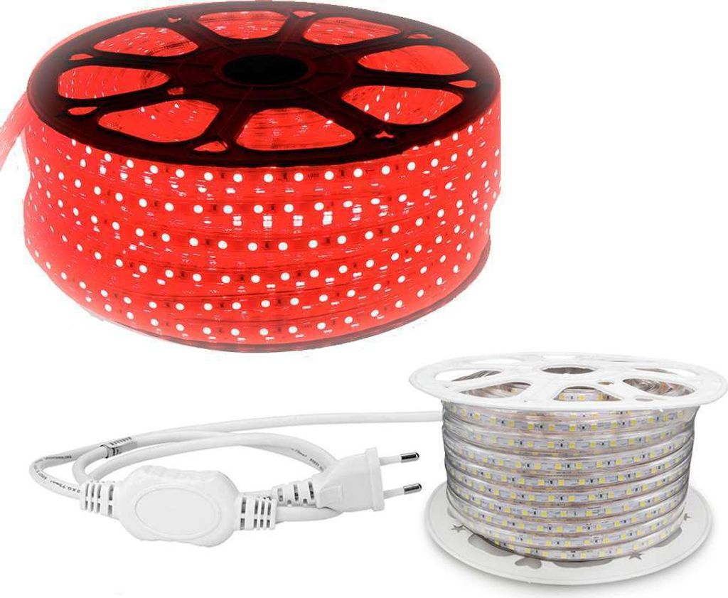 50m ROT LED Strip Streifen 60x 5050 SMD pro meter - IP65 für innen und Außen