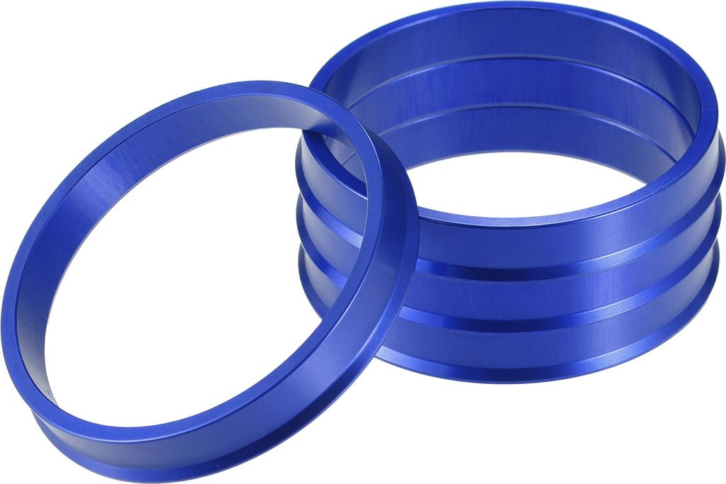 Radnaben-Zentrierringe OD 66,1 mm auf ID 60,1 mm Radnaben-Zentrierringe Radsitz-Zentrierungsabstandshalter aus Aluminiumlegierung Blau (Set aus 4 S...