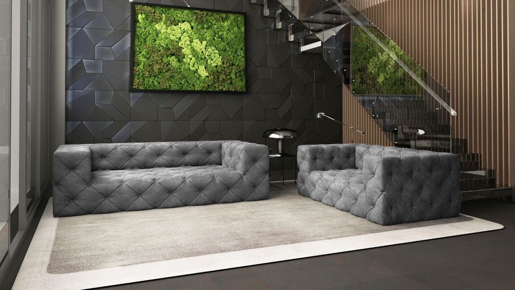 Chesterfield Platinum 2-Sitzer Samtsofa in Velvet