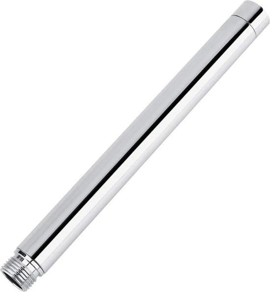 Rallonge de bras de douche ronde 20 cm en acier chrome pour salle de bain