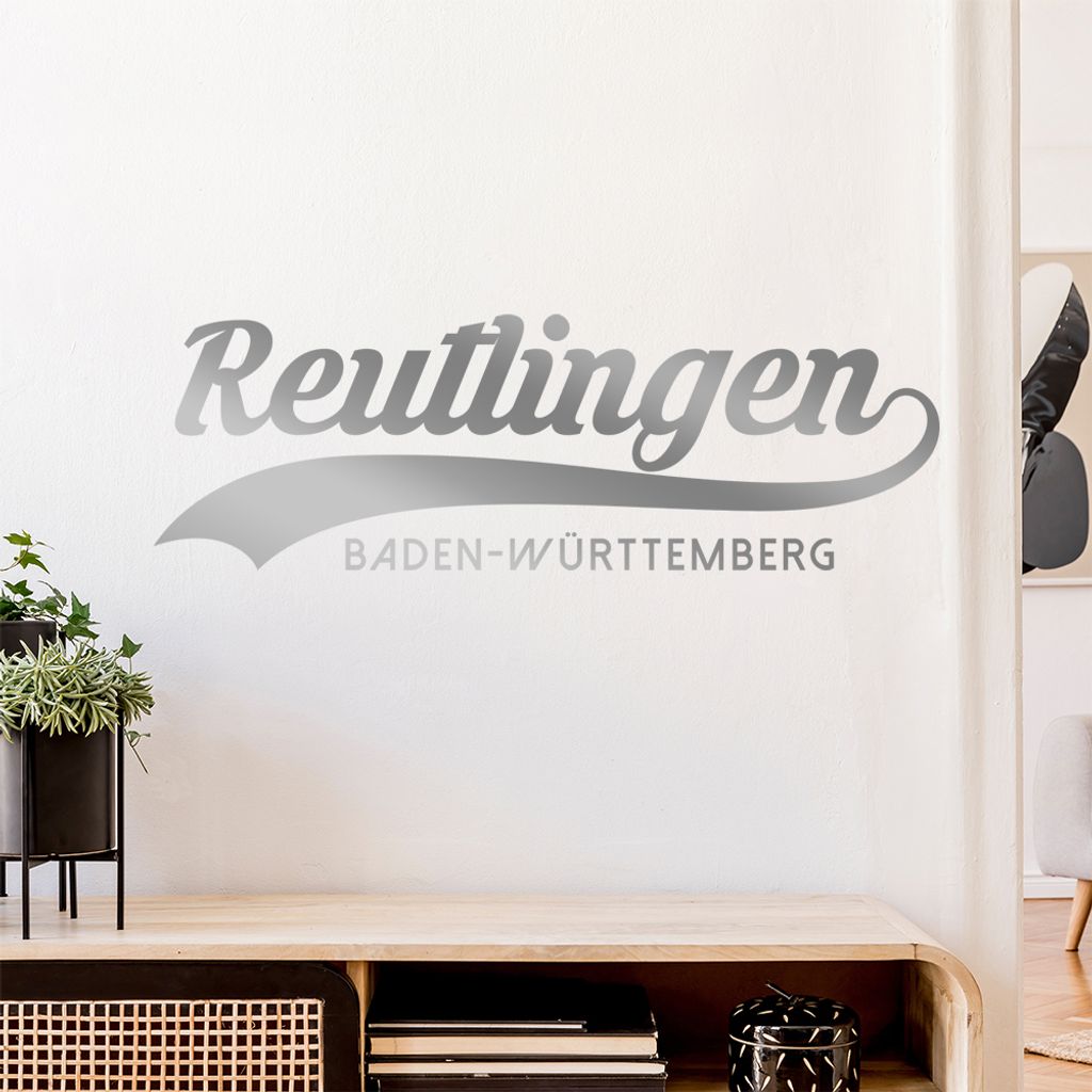 Reutlingen Baden-Württemberg Wandtattoo Wandaufkleber Wall Sticker - Dekoration, Küche, Wohnzimmer, Schlafzimmer, Badezimmer