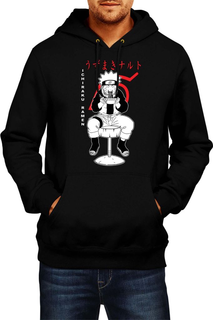 Herren Kapuzenpullover Naruto Ichuraku Ramen 02, Man M / Schwarz