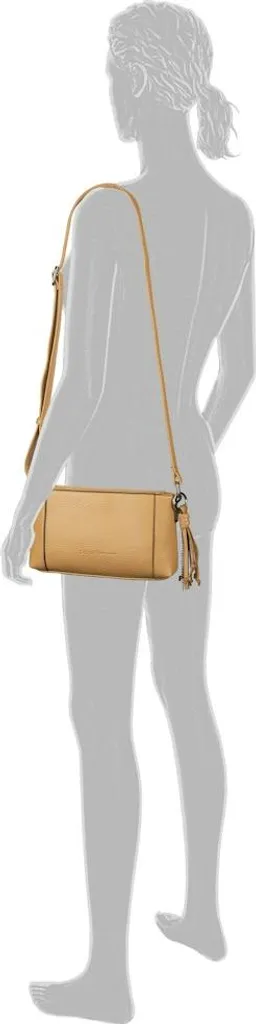 Sac sacoche Priya Tom Tailor marron camel aspect cuir grainé compact - 4