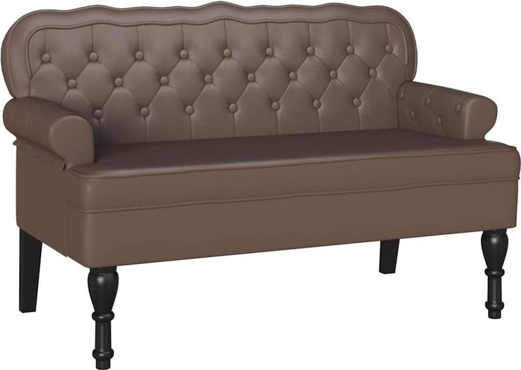 Chesterfield Bank Braun 119,5 x 64,5 x 75 cm Kunstleder