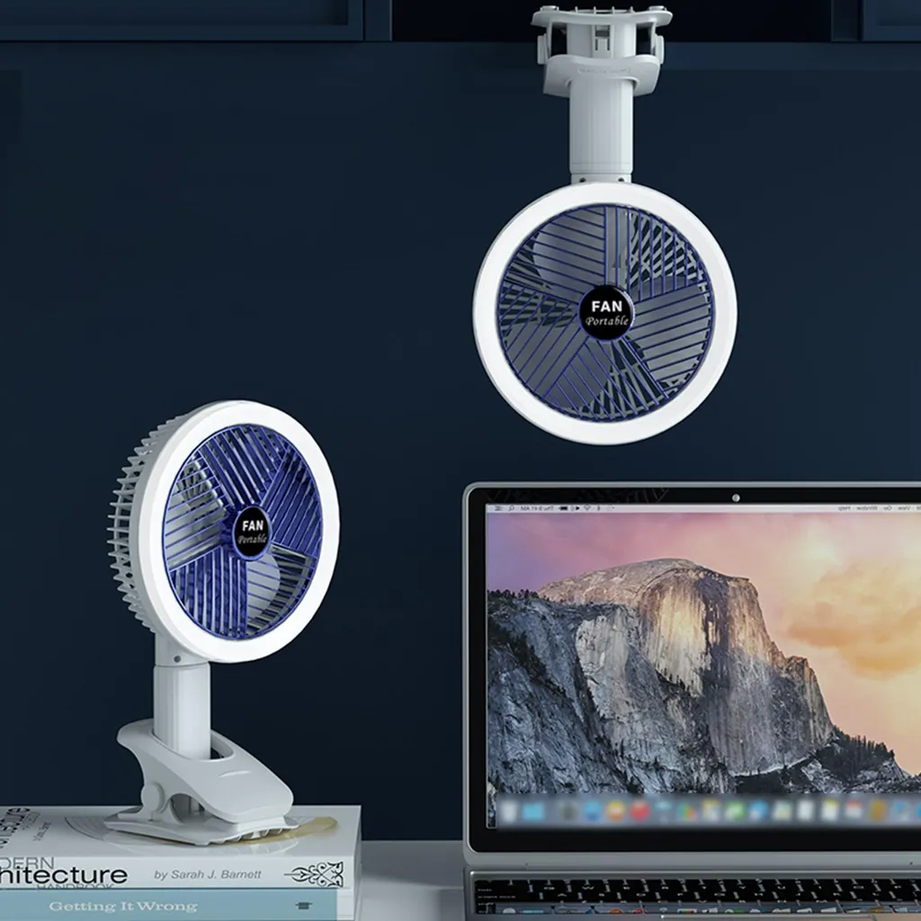 Ventilateur électrique multifonction USB-C portable à clip 4 vitesses - 2