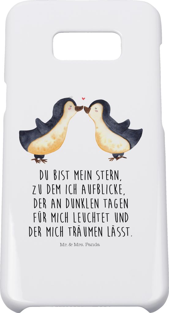 Mr. & Mrs. Panda Samsung Galaxy S8 plus Handyhülle Pinguin Liebe - Weiß - Geschenk, Freundin, Handy Case, Liebesspruch, Verlobter, Vertraut, Hoch...