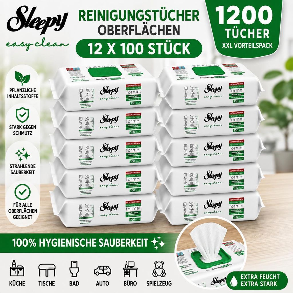 Sleepy Easy Clean Oberflächenreinigungstücher White Soap Immagine del prodotto 