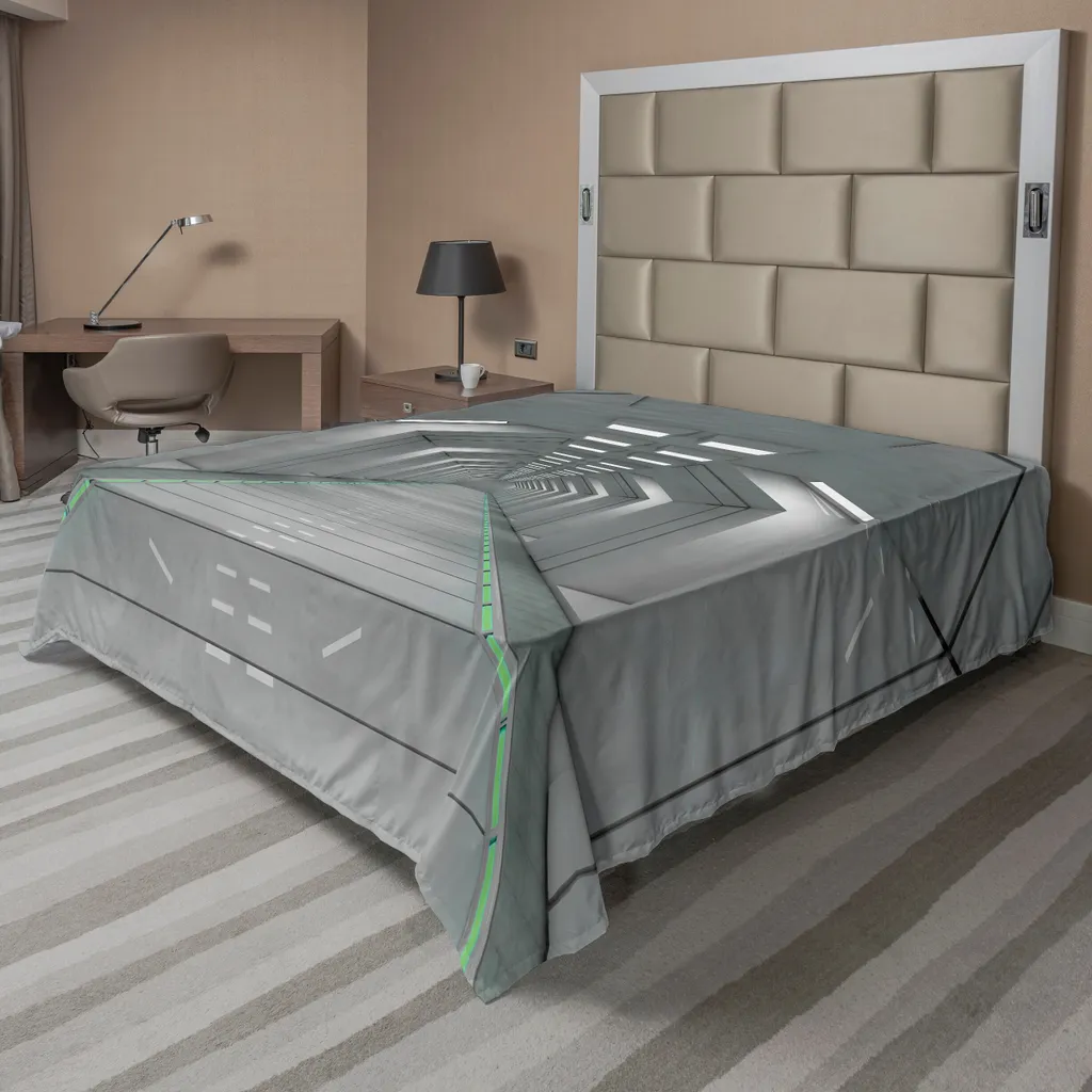 Drap de dessus futuriste pour chambre Geek et Station Spatiale 266 cm