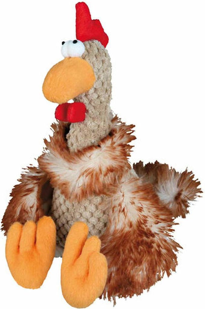 Kuscheltier für Hunde Trixie Polyester Plüsch Hahn 22 cm
