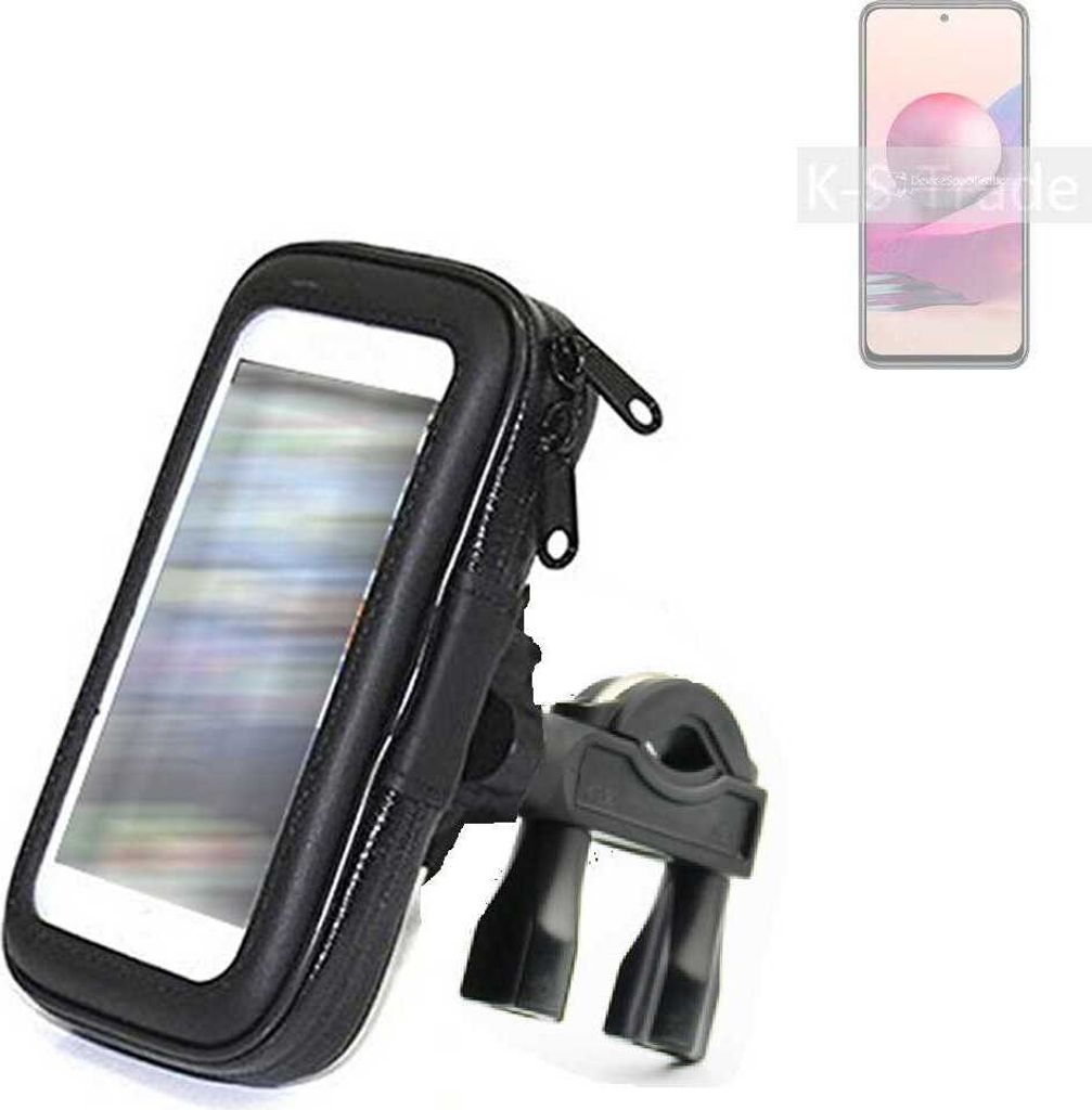K-S-Trade Fahrrad-Halterung kompatibel mit Xiaomi Redmi Note 10S Handy-Halterung Halter Lenkstange Fahrradhalterung Motorrad Bike Mount