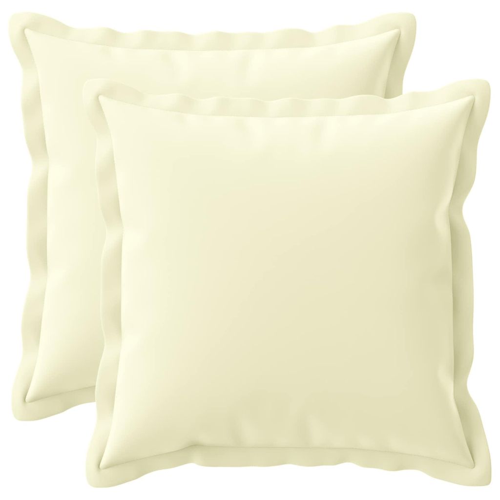 vidaXL, 2 housses de coussin, HOUTEN, crème, 35 x 35 cm, Image du produit 
