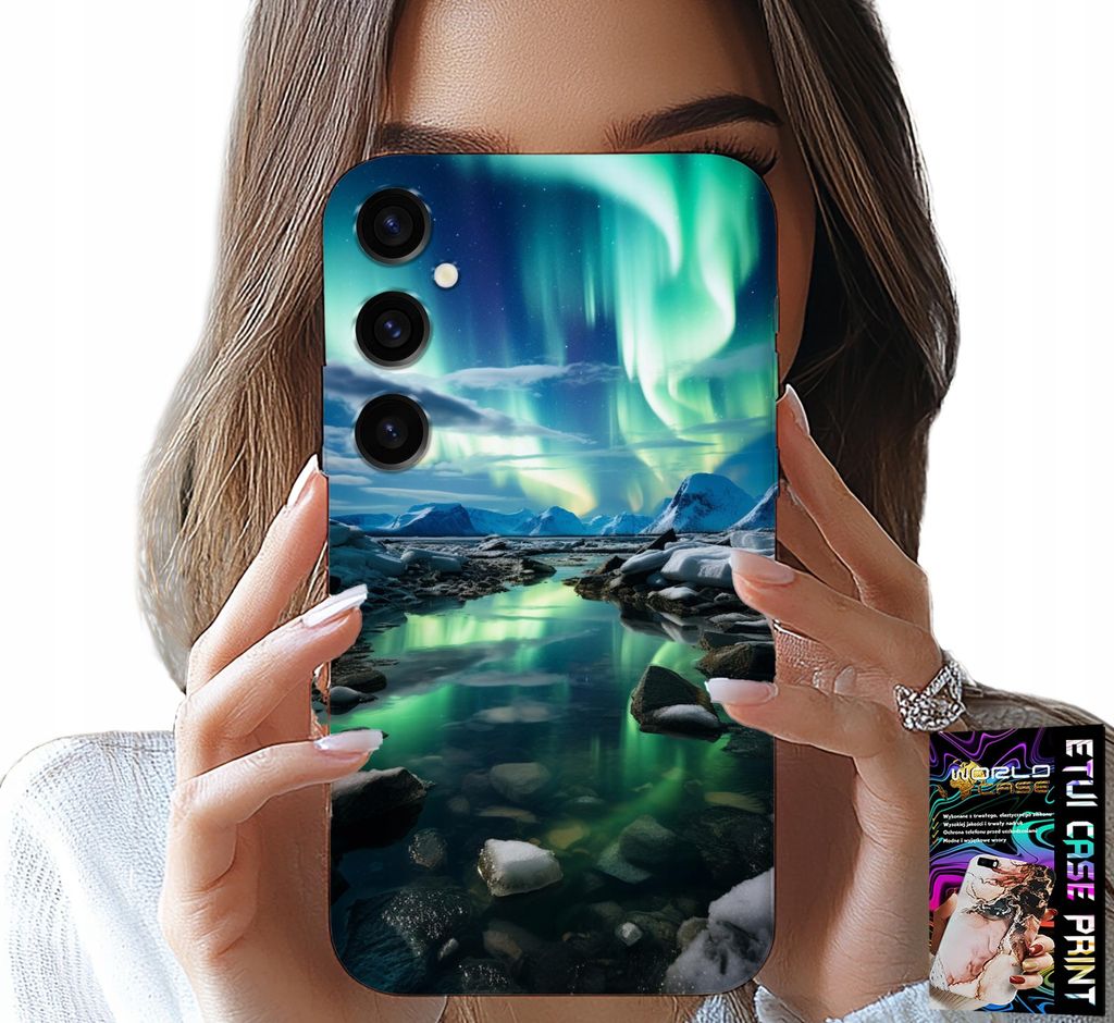 Etui Für Samsung Galaxy A05S - Alaska Aurora Borealis Etui + Glas
