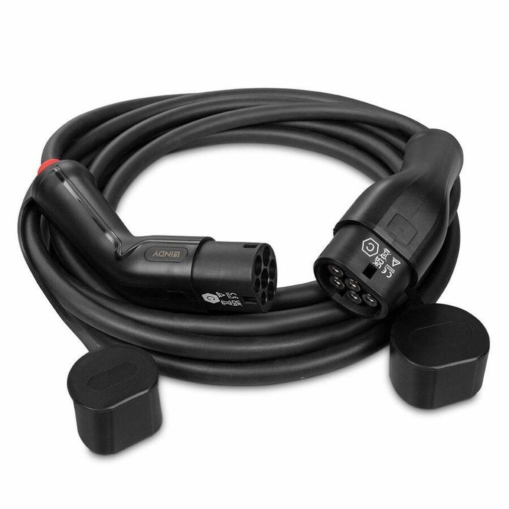 Lindy 30112, Schwarz, Typ 2, Typ 1, Schwarz, Abgewinkelt, Produktbild 