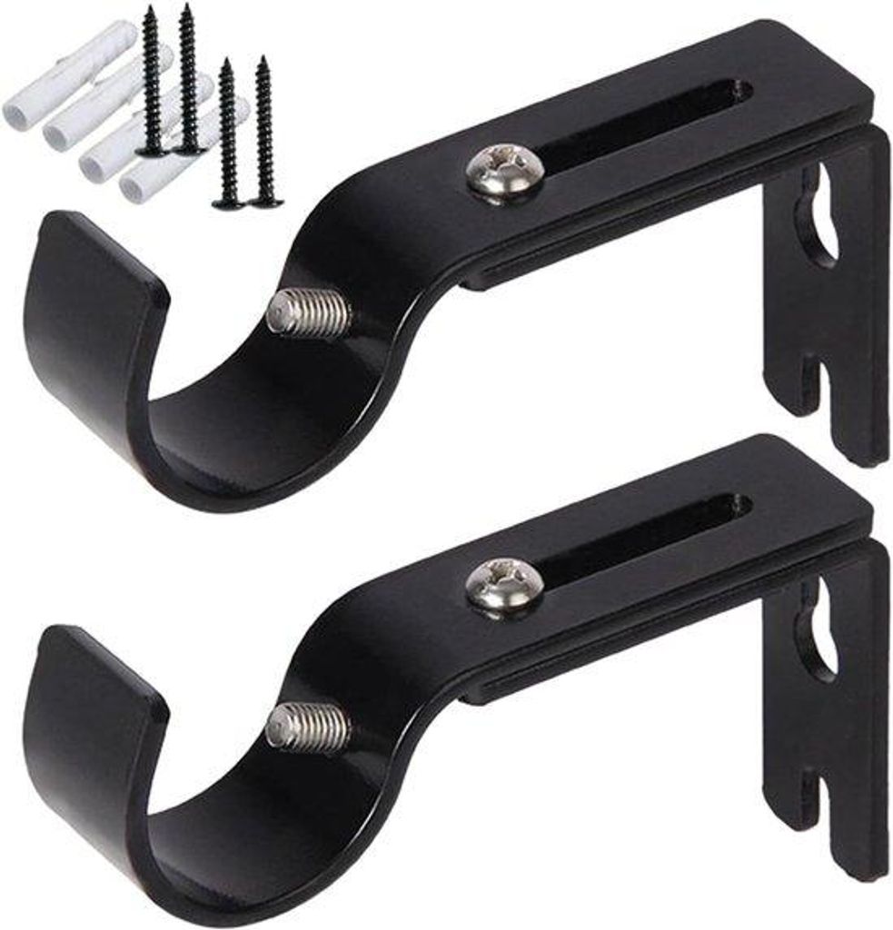 Metallene Wandhalter für Gardinen, 2 Stück, Plafondhalter, Gardinenstangehalter