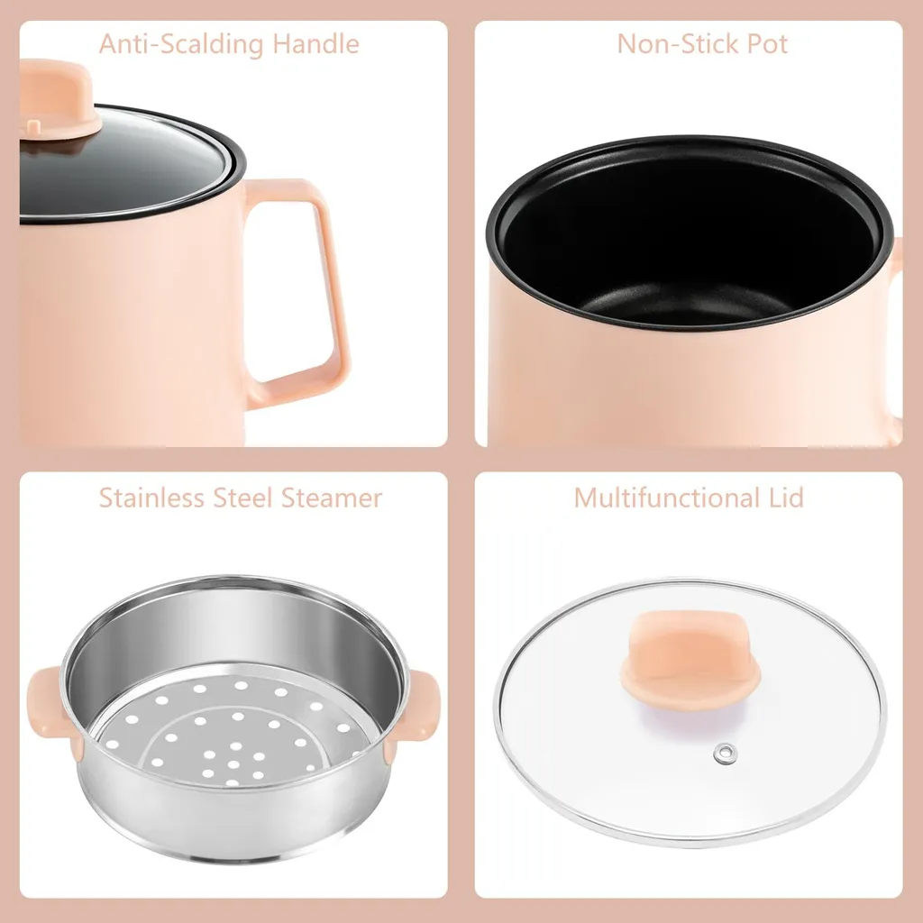 Mini hot pot électrique pour camping et bureau avec cuve antiadhésive - 5
