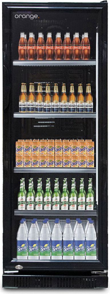 orange Getränkekühlschrank 230L, komplett schwarz, Produktbild 