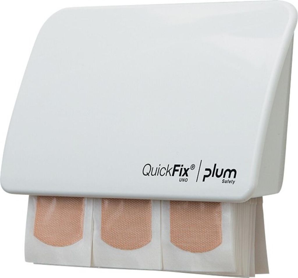 Pflasterspender QuickFix Uno weiß B.130xH.85xT.35mm einschl. 45 Stck.