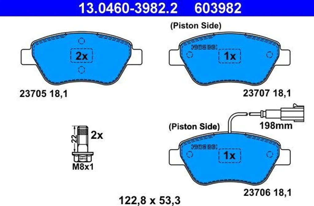 Kit Plaquettes de Frein pour Entretien Fiat Stilo et Bravo Disque