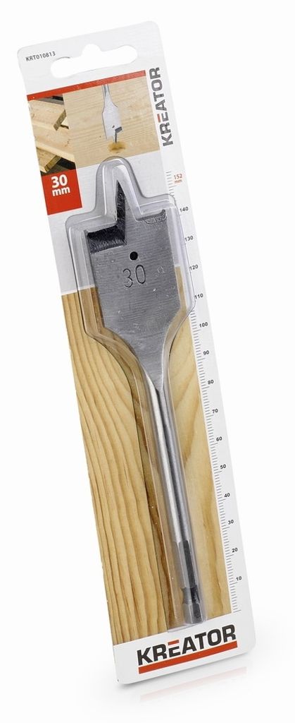 Flachholz Bohrer 30x152mm mit Sechskantschaft