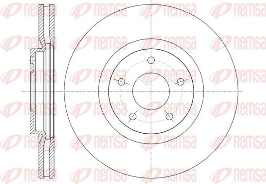 REMSA 61349.10 Bremsscheibe OE 40206ET01A kompatibel mit Juke, Qashqai, X-Trail, Koleos