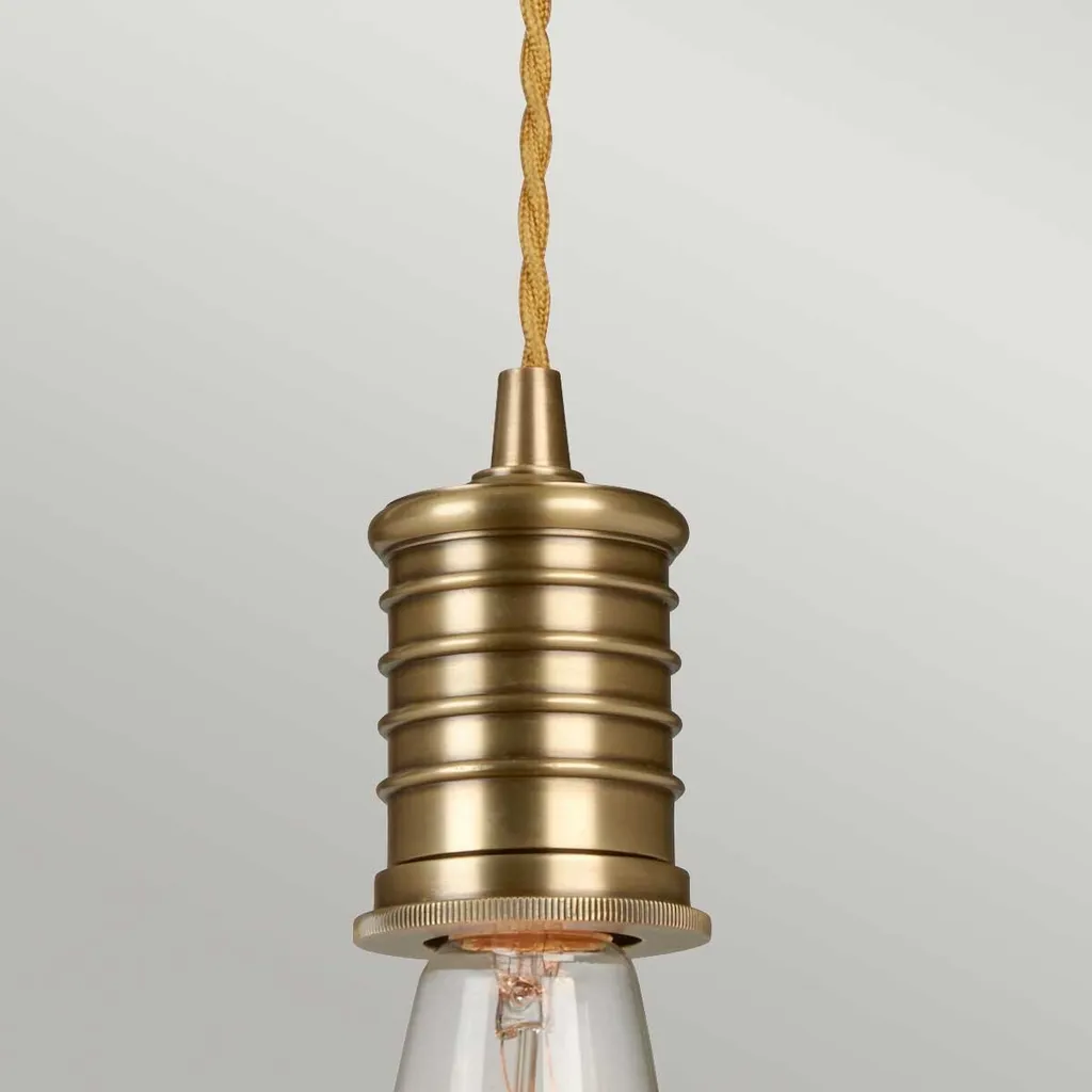 Suspension Laiton pour Haut Plafond : Solution d'Éclairage 215cm E27