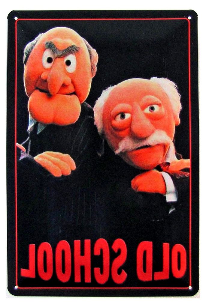 Metallschild 20x30cm gewölbt Muppet Show Old School Deko Geschenk Schild Waldorf Statler