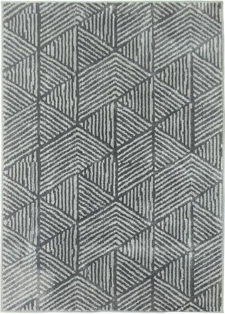 Fortuna Lai Teppich Wohnzimmerteppich im Modern Stil, waschbar Flächenteppich 150 x 80 cm Dunkelgrau