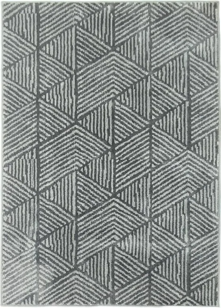 Tapis Fortuna Lai Salon Gris Foncé Style Moderne Lavable 150 x 80 cm