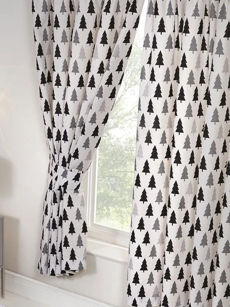 Rideaux Scandi Bear Forêt AG2880 | Double Rideau Rembourré 183x168 cm