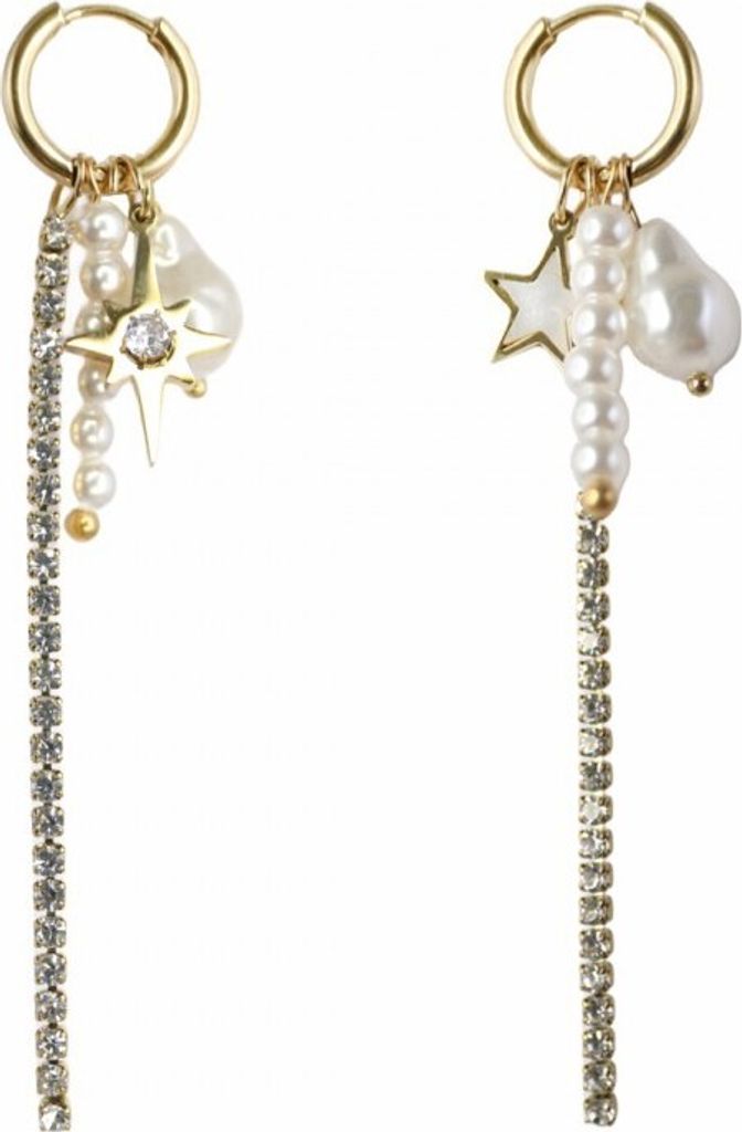 Ohrringe aus Chirurgenstahl, 14 Karat vergoldet, elegant und stilvoll, Maße 8,5 x 1 cm