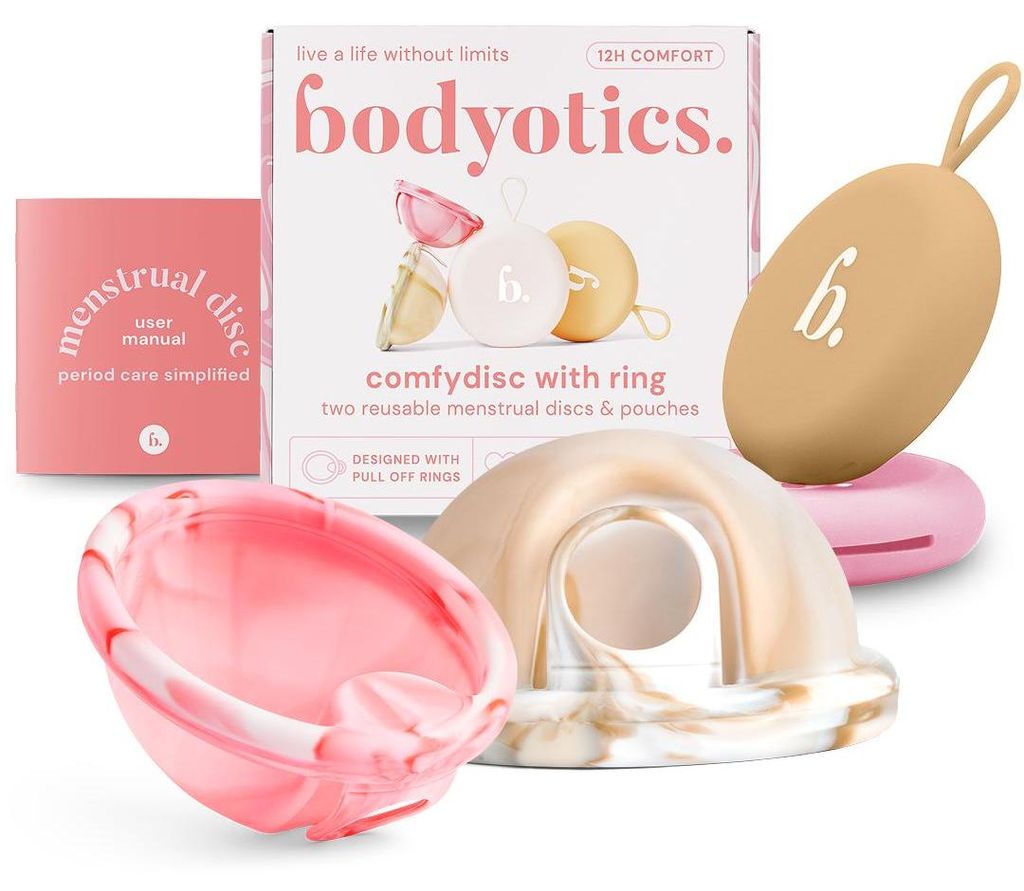 Bodyotics menštruačný disk – 2 ks (S a L), ružová a béžová Obrázok produktu 
