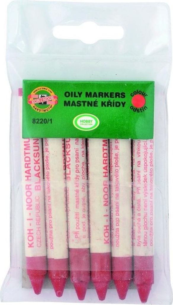 KOH Kreide Universal- Ölkreide - 1 / Red - 6er Pack