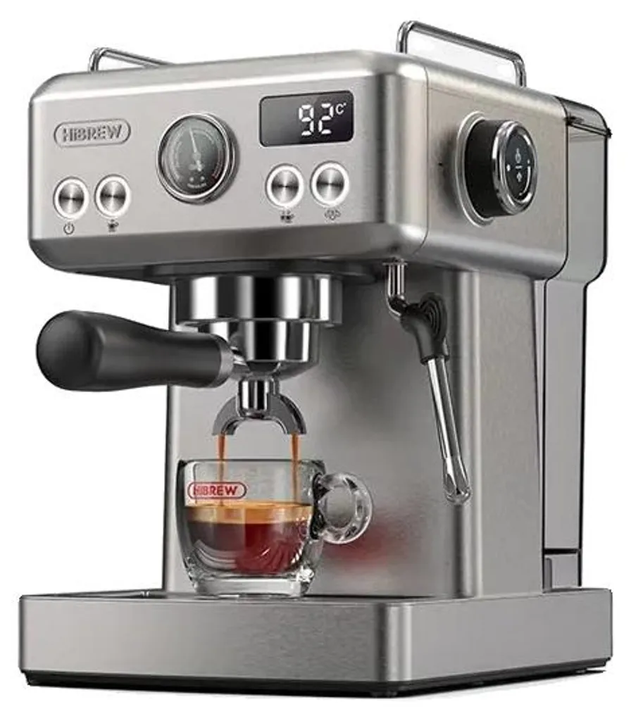 Machine à café expresso manuelle avec buse vapeur et réservoir de 2L