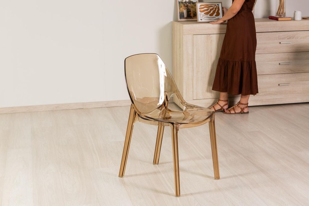 Set di 2 sedie in policarbonato trasparente, dal design Immagine del prodotto 