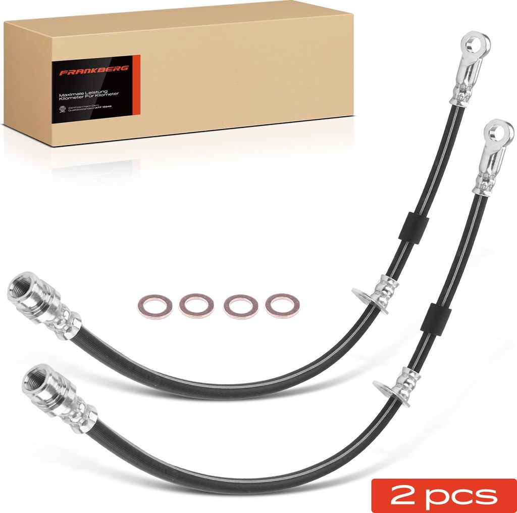 Frankberg 2x Bremsschlauch Bremsschläuche Hinten für Mitsubishi Lancer VIII CYA CZA EVO X