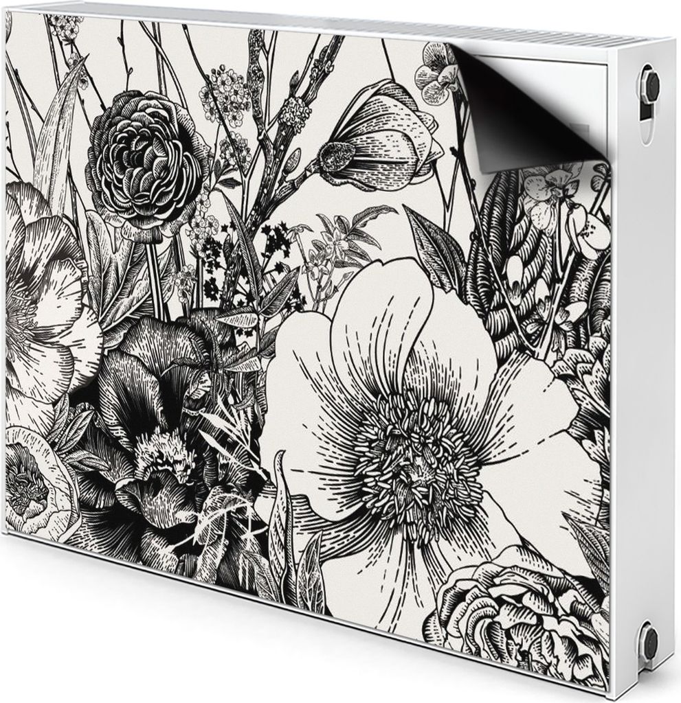 Magnet Radiator Magnet Mat Heizkörper Heizung Verkleidung Abdeckung 90x60 cm - Wiese