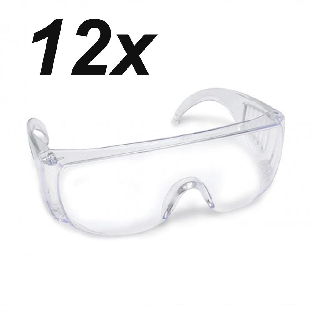 12er Set Schutzbrille Transparent Arbeitsschutzbrille Produktbild 