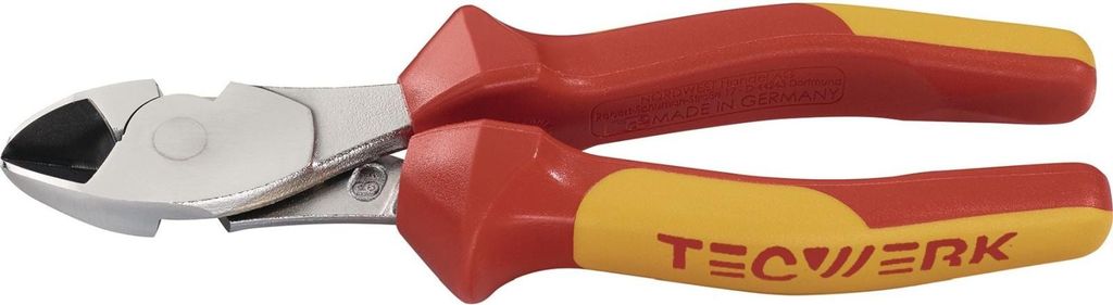 Tecwerk Kraftseitenschneider verchromt VDE Mehrkomponenten-Hüllen - 1 Stk.