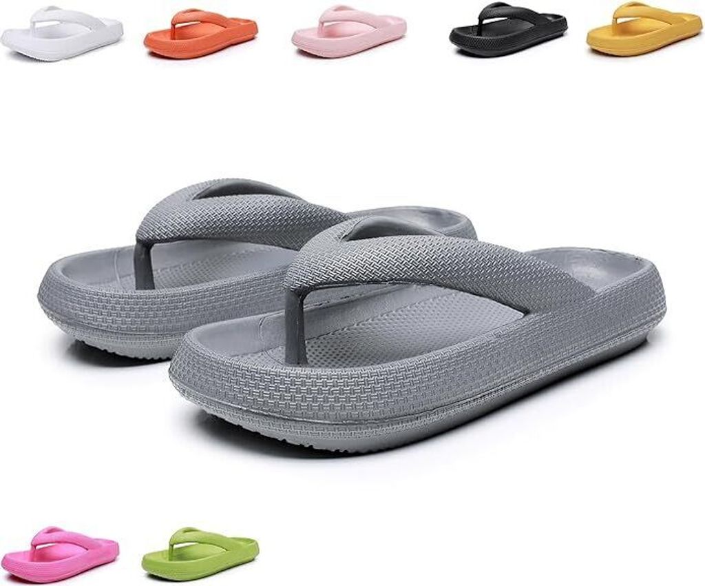 Uni Sommer Badeschuhe: Komfortable Badeschuhe mit Wolken-Wie Komfort – Rutschfeste Zehentreter Slippers für Garten und Bad,46/47