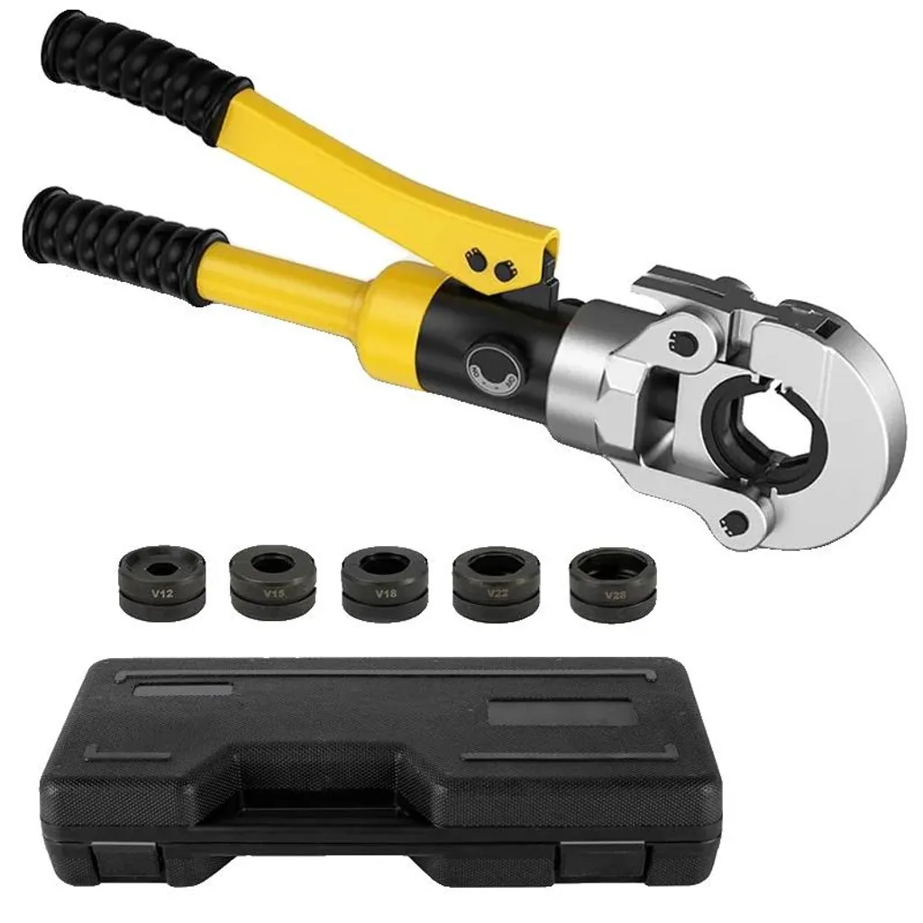 Pince à sertir hydraulique tubes cuivre V12-V28 avec tête rotative 360°